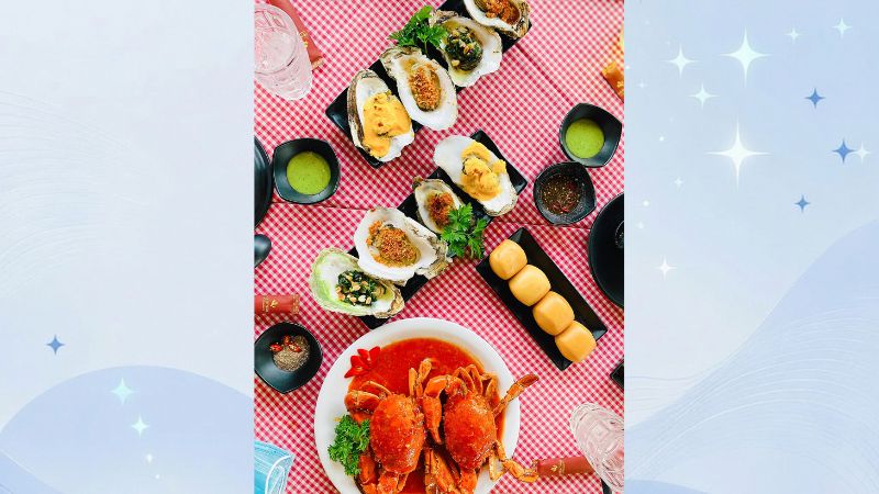món ăn nhà hàng hải sản lob hồ tràm 